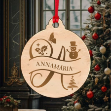  Neves karácsonyfadísz gravírozva dekorációs kellék