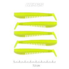 Nevis Impulse Shad 7.5cm 5db/cs FluoZöld horgászkiegészítő