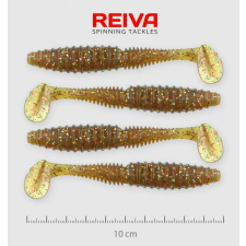 Nevis REIVA Zander Power Shad 10cm 4db/csomag /Barna-Flitter/ csali