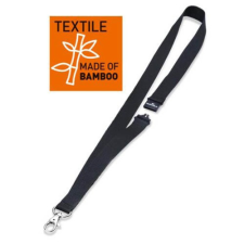 Névkitűző textilszalag Durable 20 ECO karabineres fekete névkitűző