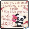 Nevlini Szerelmes hűtőmágnes, A legszebb érzés, panda maci, szeretlek
