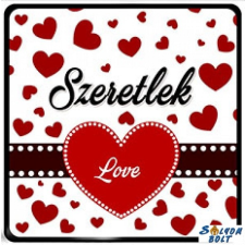 Nevlini Szerelmes hűtőmágnes, szeretlek, love, sok szív hűtőmágnes
