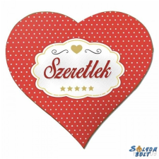 Nevlini Szív hűtőmágnes, szeretlek, szerelmes ajándék ajándéktárgy