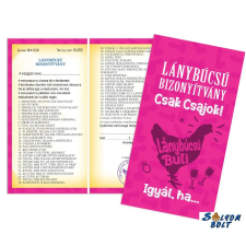 Nevlini Vicces bizonyítvány, Lánybúcsú, Csak csajok ajándéktárgy