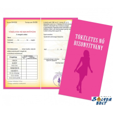 Nevlini Vicces bizonyítvány, Tökéletes nő ajándéktárgy