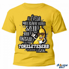 Nevlini vicces póló több színben, az éveim múlásával ajándéktárgy