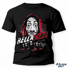 Nevlini vicces póló több színben, nagy pénzrablás, bella ciao ajándéktárgy