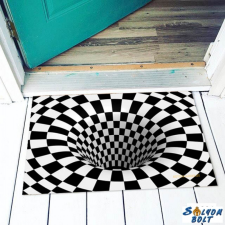 Nevlini Vicces színes lábtörlő, 3D mintával lakástextília