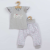 NEW BABY 2-részes pamut együttes New Baby Happy Flower szürke, vel. 62 (3-6 h)
