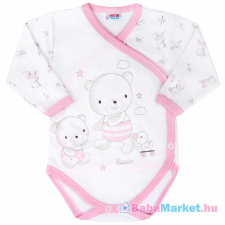 NEW BABY Baba áthajtós patentos body - New Baby Bears rózsaszín 50 kombidressz, body