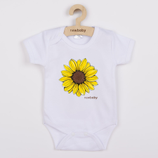 NEW BABY Baba body nyomtatással New Baby Sunflower - rövid ujjú kombidressz, body