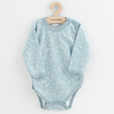 NEW BABY Baba body teljes hosszában patentos New Baby Classic II dino menta kombidressz, body