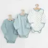 NEW BABY Baba body teljes hosszában patentos New Baby Classic II Lány 3db menta