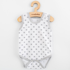 NEW BABY Baba body ujj nélküli New Baby Classic II szürke csillagokat fiú kombidressz, body