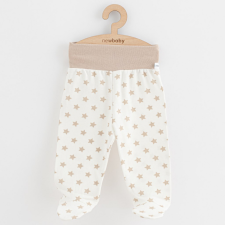 NEW BABY Baba lábfejes nadrág New Baby Classic II csillagokkal bézs babanadrág