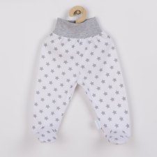 NEW BABY Baba lábfejes nadrág New Baby Classic II szürke csillagokkal babanadrág