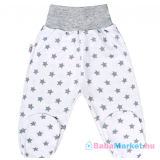 NEW BABY Baba lábfejes nadrág New Baby Classic II szürke csillagokkal 74 (6-9 h)
