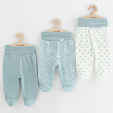 NEW BABY Baba lábfejes nadrág New Baby Classic II Uni 3 db menta babaruha szett
