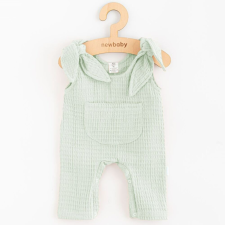 NEW BABY Baba muszlin kantáros nadrág New Baby Comfort clothes zsálya színű babanadrág