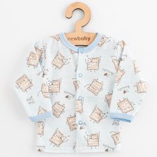 NEW BABY Baba pamut kabátka New Baby Biscuits kék babakabát, overál, bundazsák