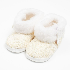 NEW BABY Baba téli csipke csizma New Baby 0-3 h bézs gyerek csizma, bakancs