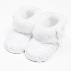 NEW BABY Baba téli csipke csizma New Baby 6-12 h fehér
