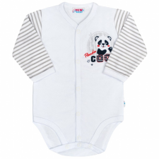 NEW BABY Baba teljes hosszában patentos hosszú ujjú body New Baby Panda kombidressz, body