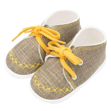 NEW BABY Baba tornacipő New Baby jeans mustard 0-3 h 0-3 m