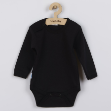NEW BABY Body hosszú ujjú New Baby - fekete kombidressz, body