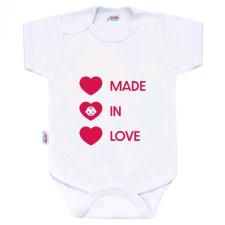 NEW BABY Body nyomtatással New Baby MADE IN LOVE kombidressz, body