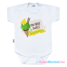 NEW BABY Body nyomtatással New Baby MY FIRST SWEET Summer zöld kombidressz, body