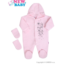 NEW BABY Fleece kezeslábas New Baby Barátok rózsaszín babakabát, overál, bundazsák