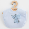 NEW BABY Gyermek pamut előke New Baby Happy Elephant blue