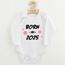 NEW BABY Gyermekek body nyomtatással New Baby BORN IN 2025 pink kombidressz, body