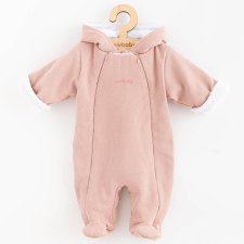 NEW BABY Kezeslábas kapucnival New Baby Frosty pink babakabát, overál, bundazsák