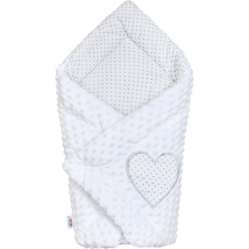 NEW BABY Luxus pólya Minky-ből New Baby fehér 73x73 cm pólya