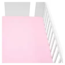 NEW BABY | Nem besorolt | Jersey lepedő kiságyba New Baby 120x60 rózsaszín | Rózsaszín | lakástextília