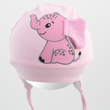 NEW BABY Pamut baba sapka New Baby Happy Elephant pink babasapka, sál