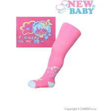 NEW BABY Pamut harisnyanadrág New Baby 3xABS rózsaszín flower princess babanadrág