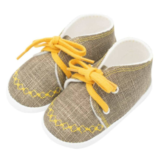 New Baby Papucs Baba tornacipő New Baby Jeans mustard 3-6 h