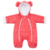 NEW BABY Téli kezeslábas kapucnival és fülekkel New Baby Pumi red raspberry