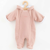 NEW BABY Téli kezeslábas kapucnival New Baby Frosty pink