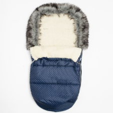 NEW BABY Téli lábzsák New Baby Lux Wool blue babakabát, overál, bundazsák