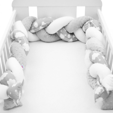 NEW BABY Védő fonott rácsvédő kiságyba New Baby Minka és Felhőcske szürke babakellék