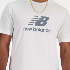 New Balance Stacked Logo Póló - Férfi - Fehér - L
