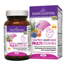 New Chapter Perfect Postnatal multivitaminkomplex szoptatós anyukáknak, 96 db vitamin és táplálékkiegészítő