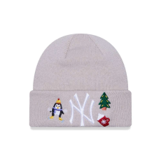 New Era inf festive cuff knit new york yankees téli sapka baba bézs one