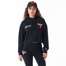 New Era nba team logo chicago bulls womens crop pulóver női fekete l női pulóver, kardigán