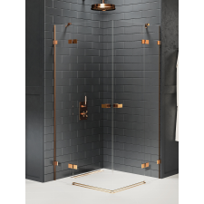 New Trendy Avexa Copper Brushed zuhanykabin 120x80 cm négyszögletes réz csiszolt/átlátszó üveg EXK-3685 kád, zuhanykabin