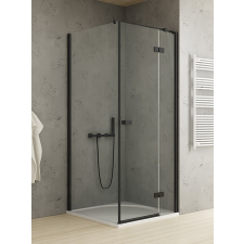 New Trendy Reflexa Black zuhanykabin 120x90 cm négyszögletes fekete félmatt/átlátszó üveg EXK-4965 kád, zuhanykabin